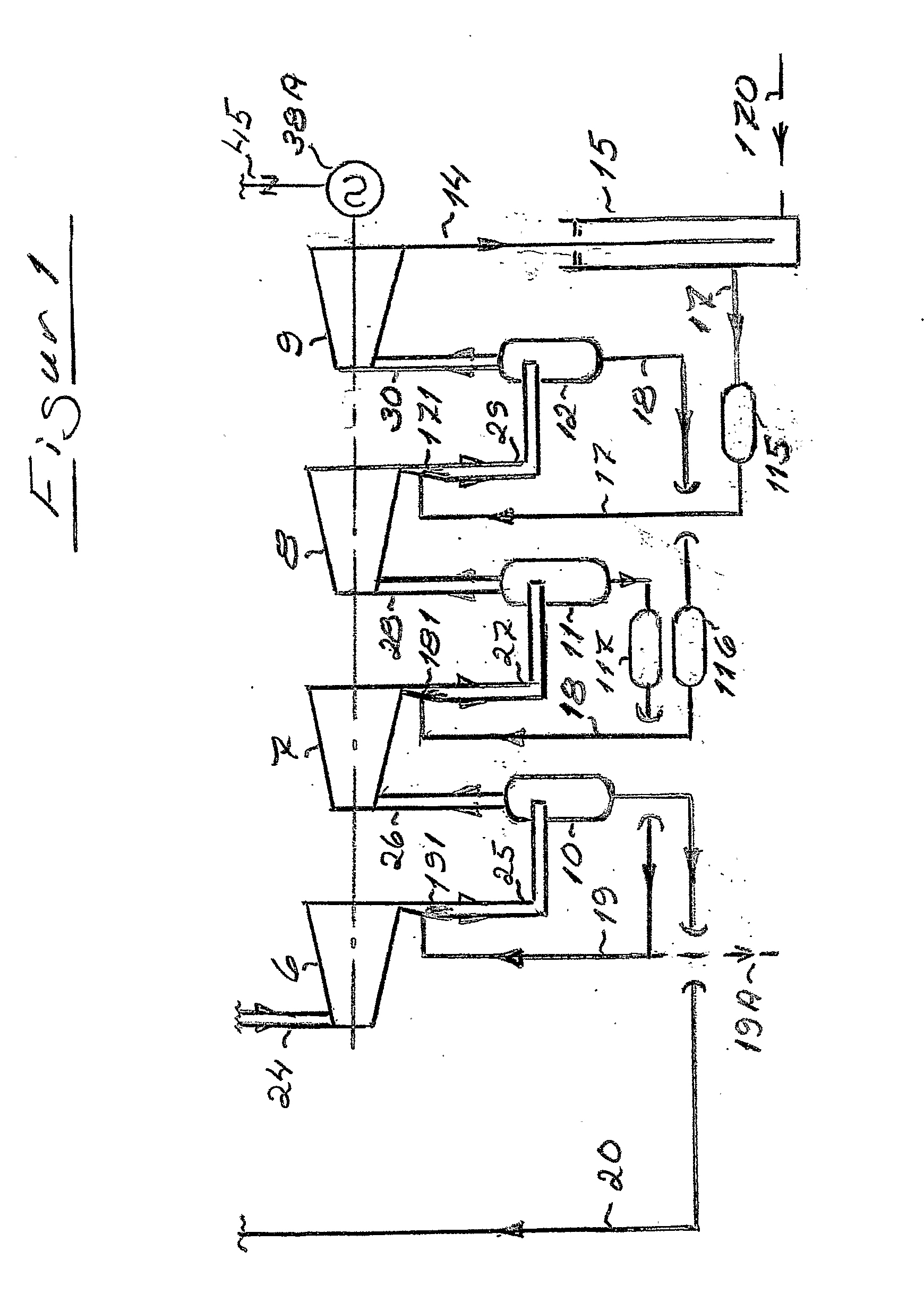 Method and Arrangement for Energy Conversion in Stages