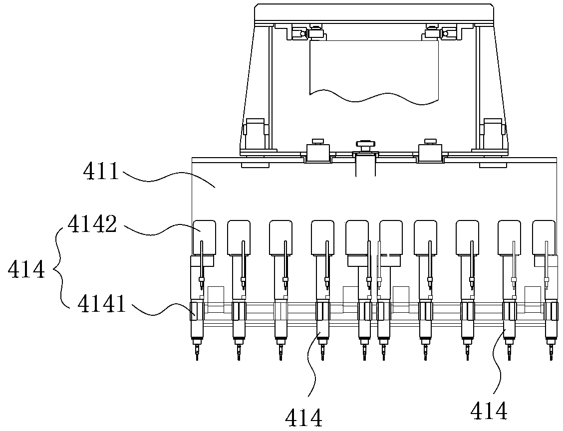 Automatic hole-drilling nail-locking machine for wood floor of container