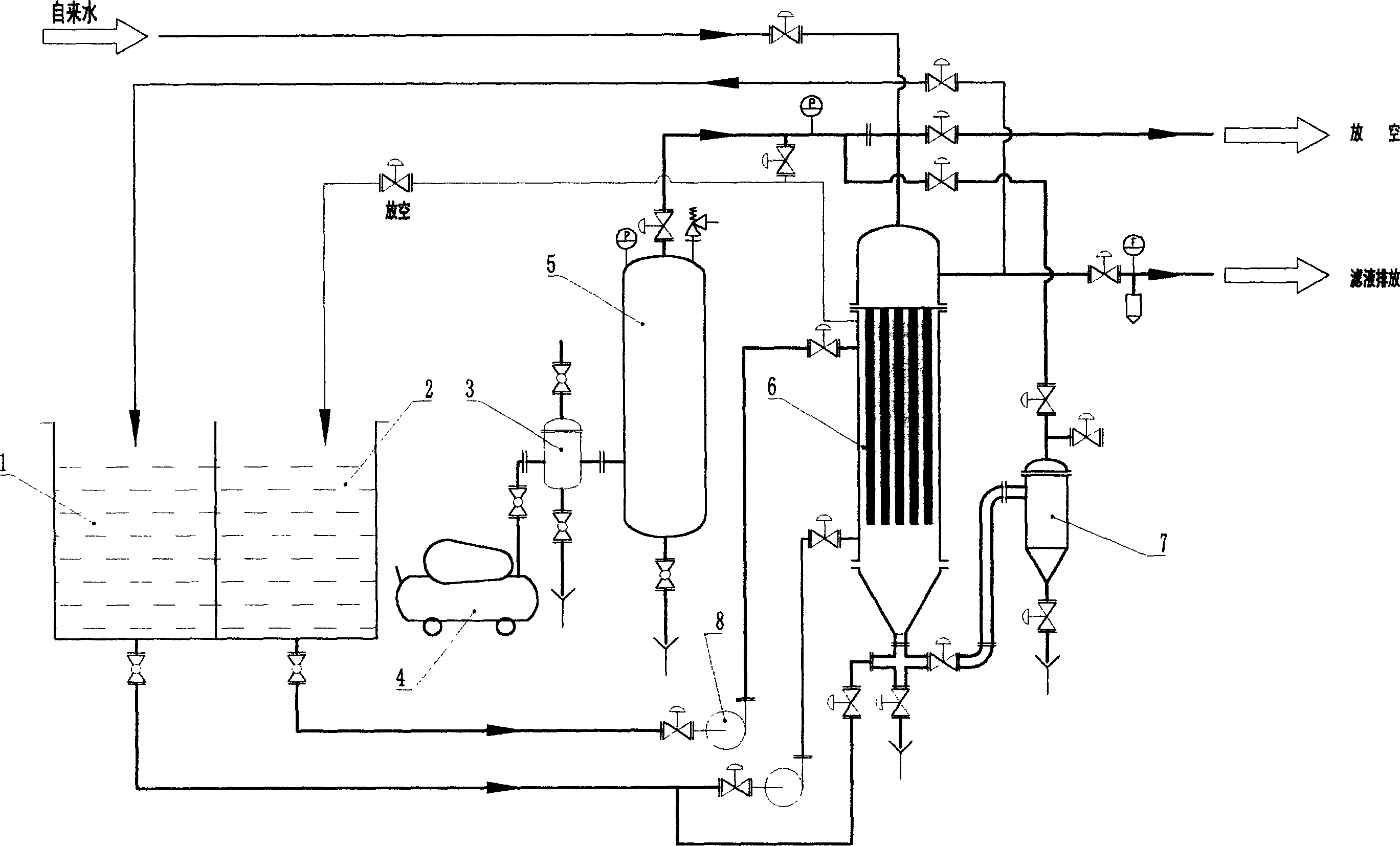 Technique of accurate micropores film for filterning salt water in use for making alkali