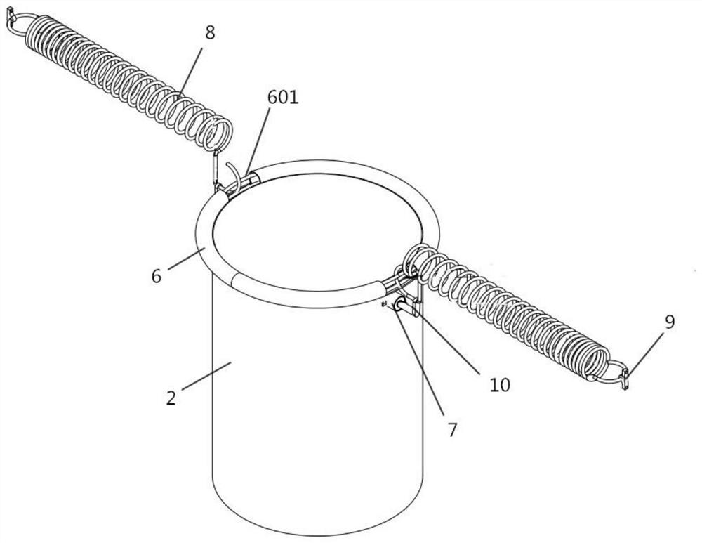 Rapid closing device for defecating nursing bed