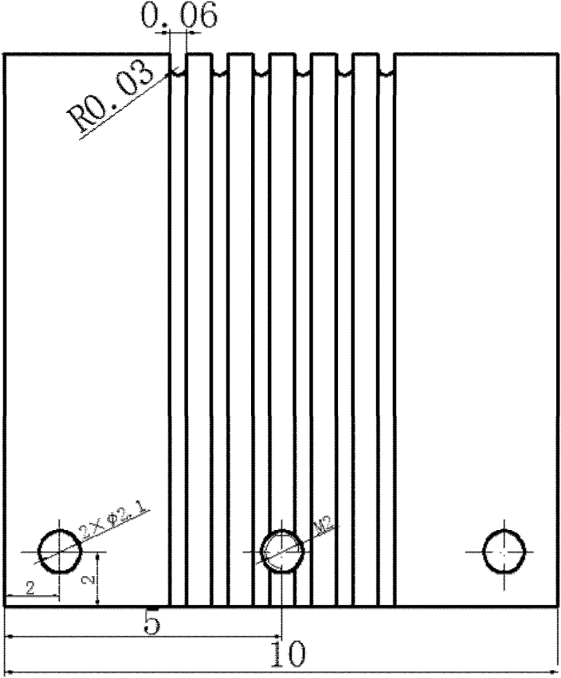 High aspect ratio ultramicro tungsten electrode array and preparation method thereof