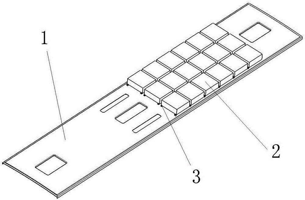 Connection structure and method of electric motor coach overhead type battery