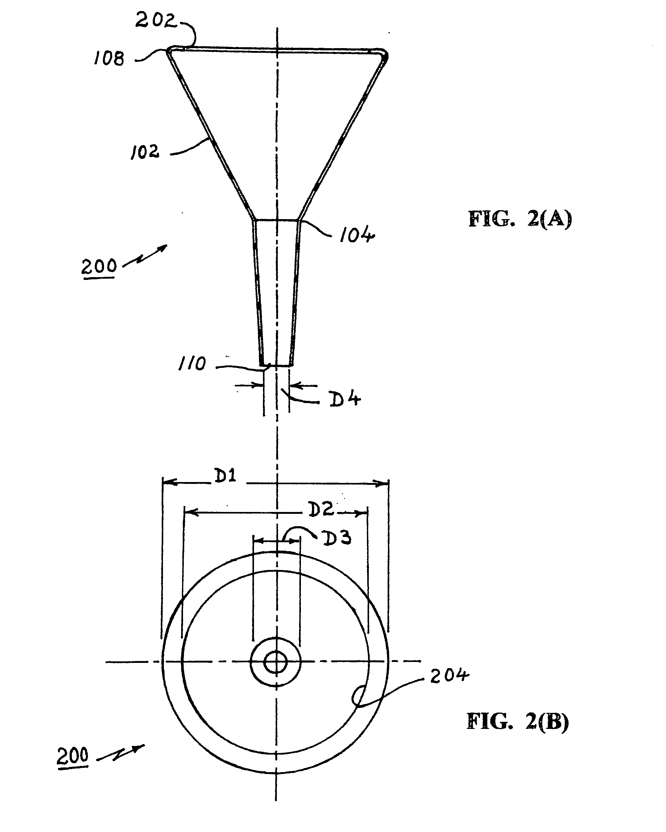 Funnel to counter out-splashing of a fluid being poured through it