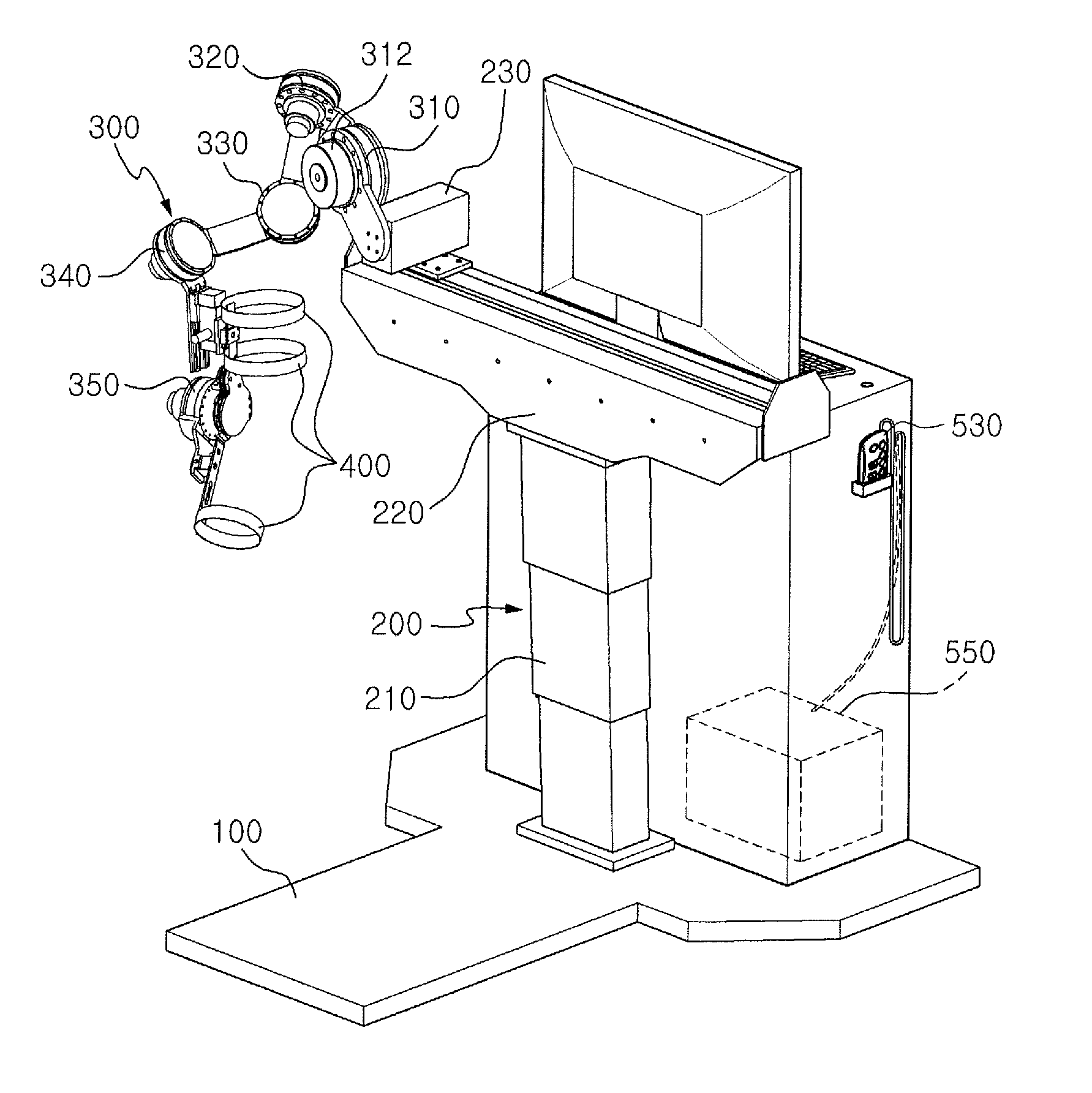 Wearable robotic system for rehabilitation training of the upper limbs