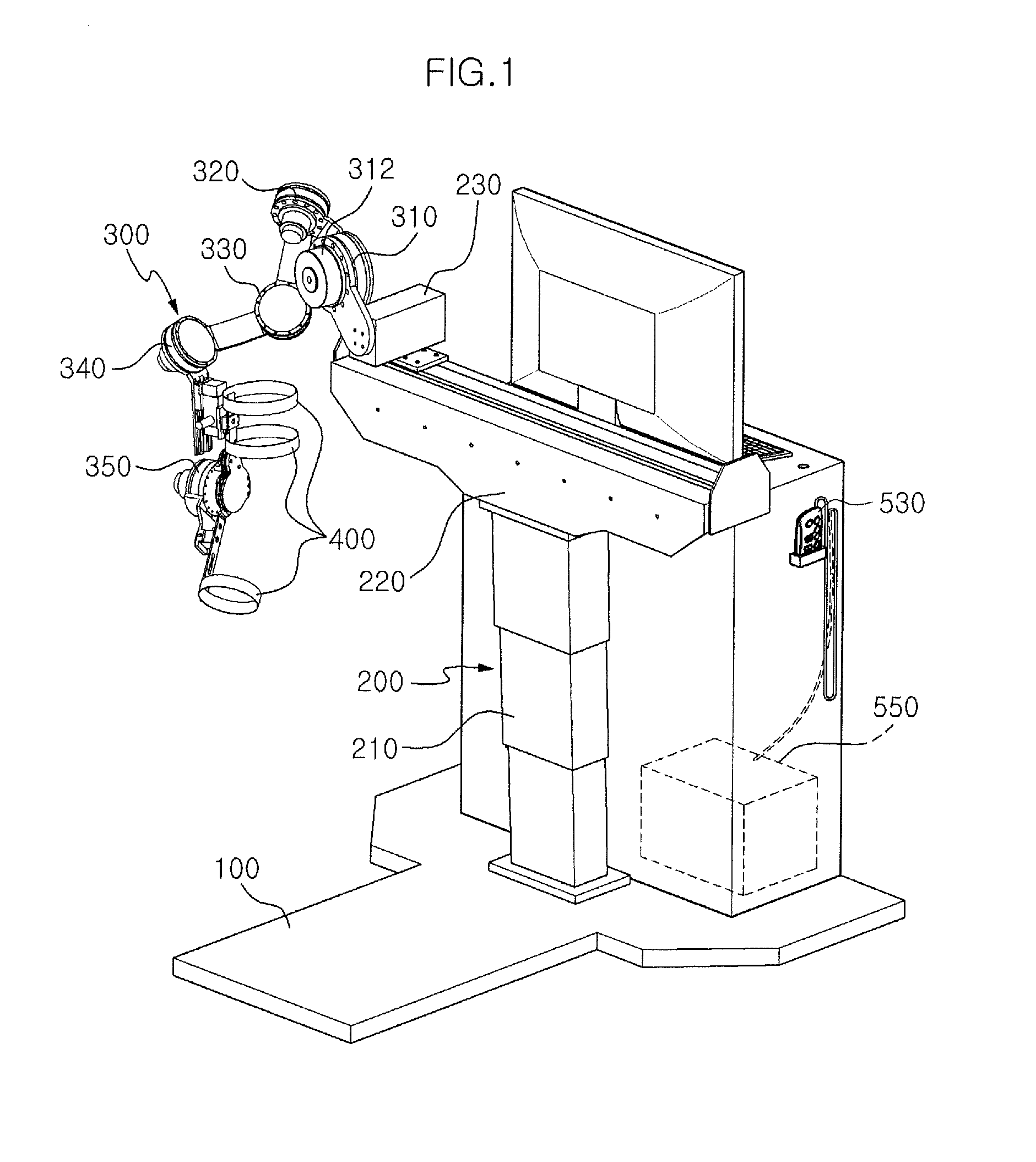 Wearable robotic system for rehabilitation training of the upper limbs