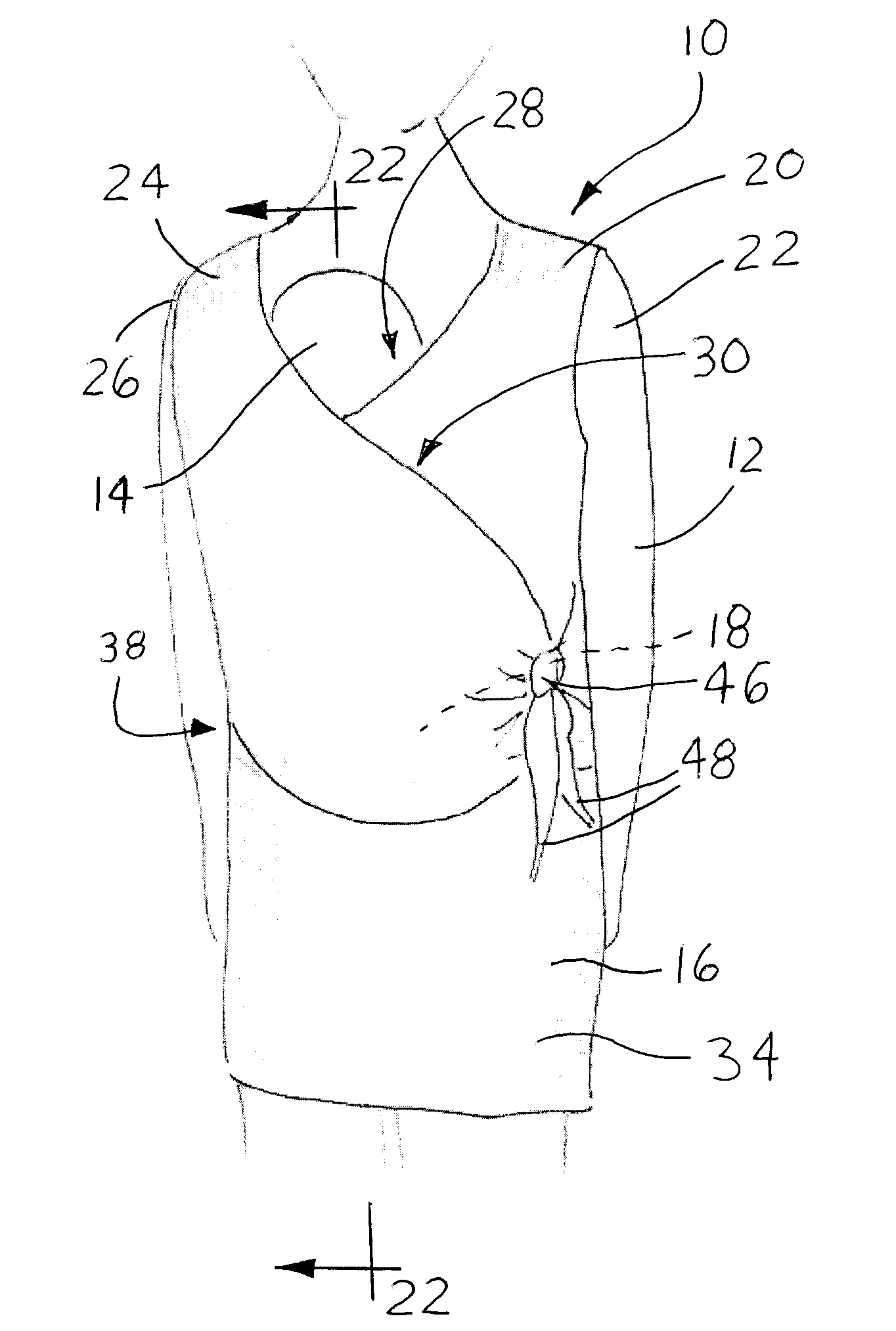 Infant support garment