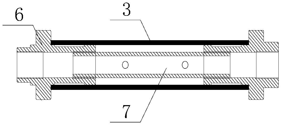 Sectional test method for mining damage range of surrounding rock