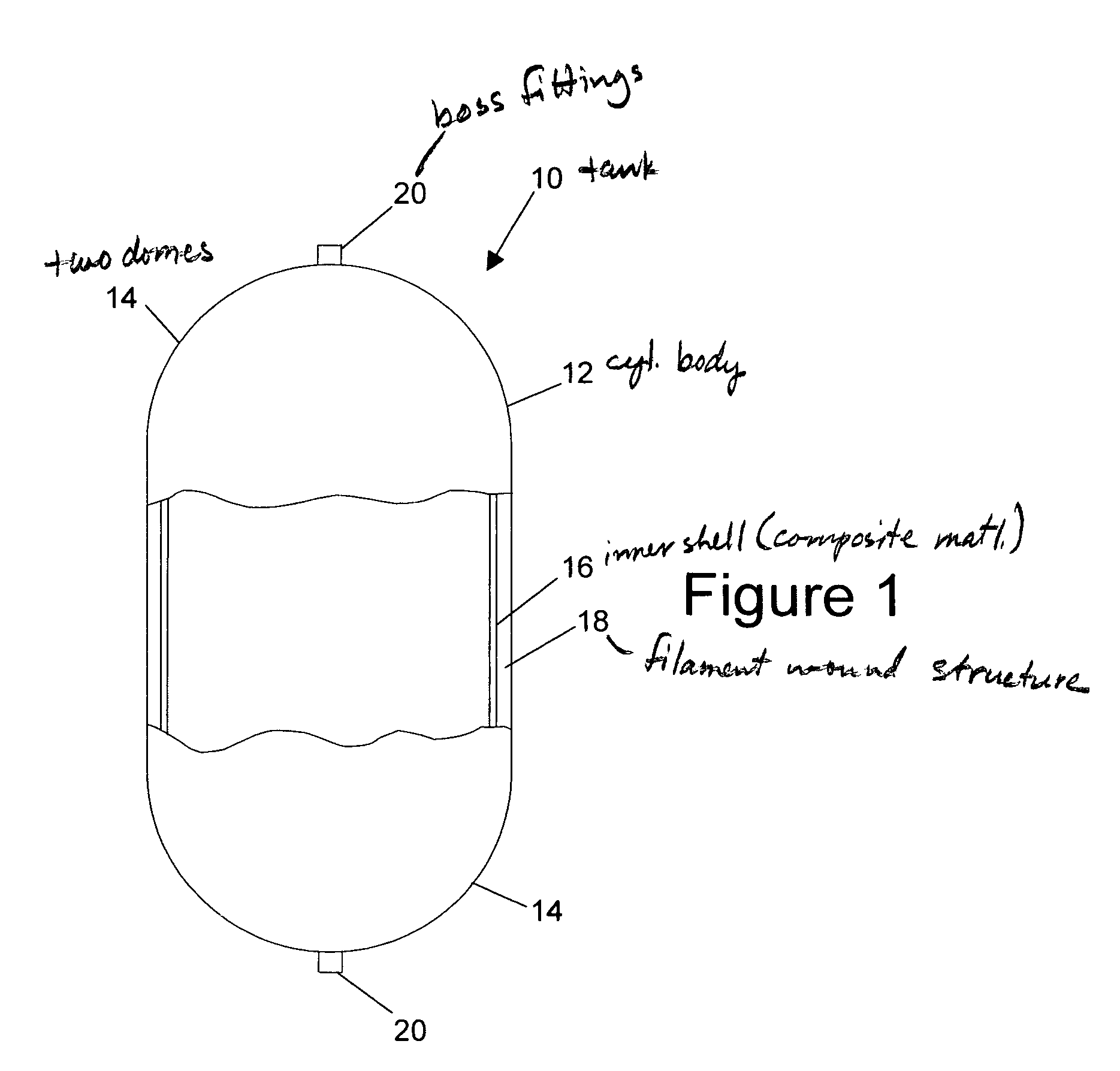 Composite pressure tank and process for its manufacture