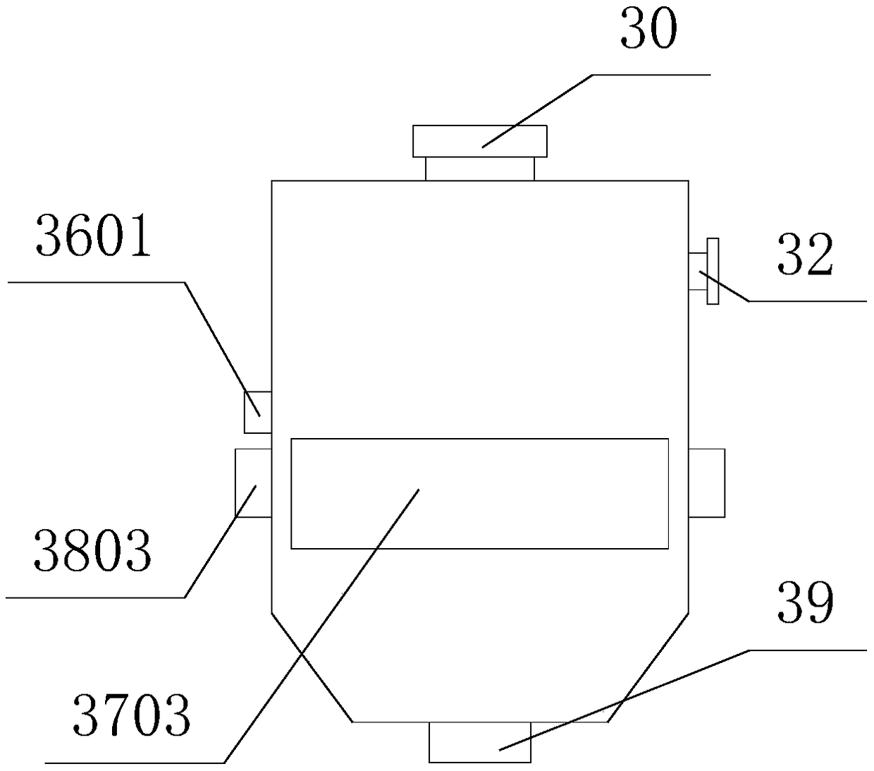 Waste discharging treatment system for trimanganese tetraoxide production