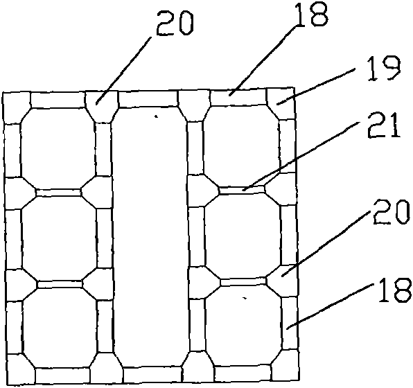 M-shaped support system of derrick for sheave platform shaped like a Chinese character mu