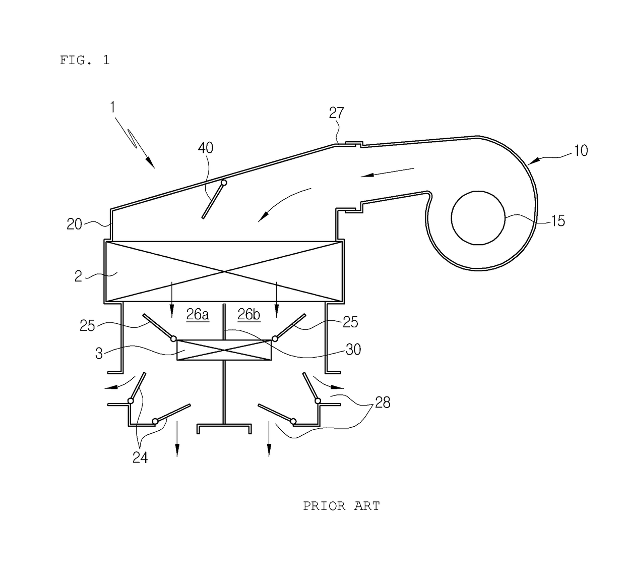 Dual zone type air conditioner for vehicle