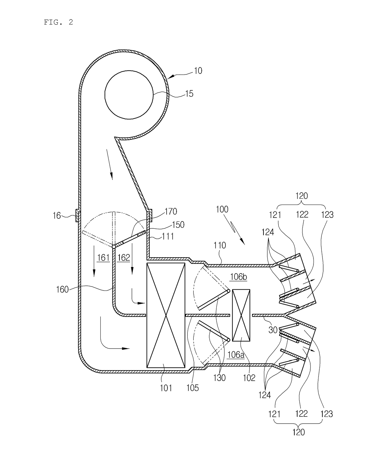 Dual zone type air conditioner for vehicle