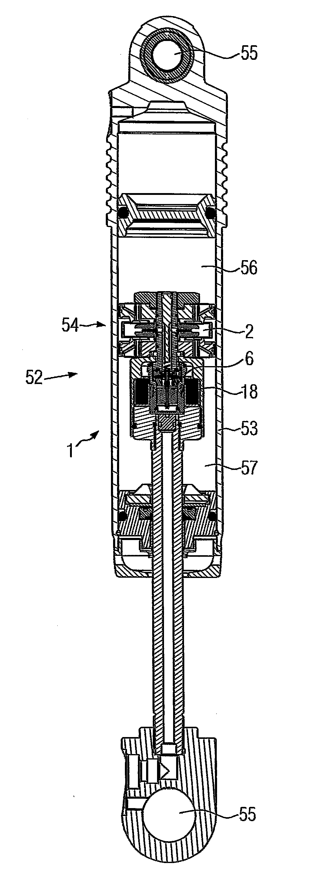 Damping valve arrangement for a semiactive vibration damper