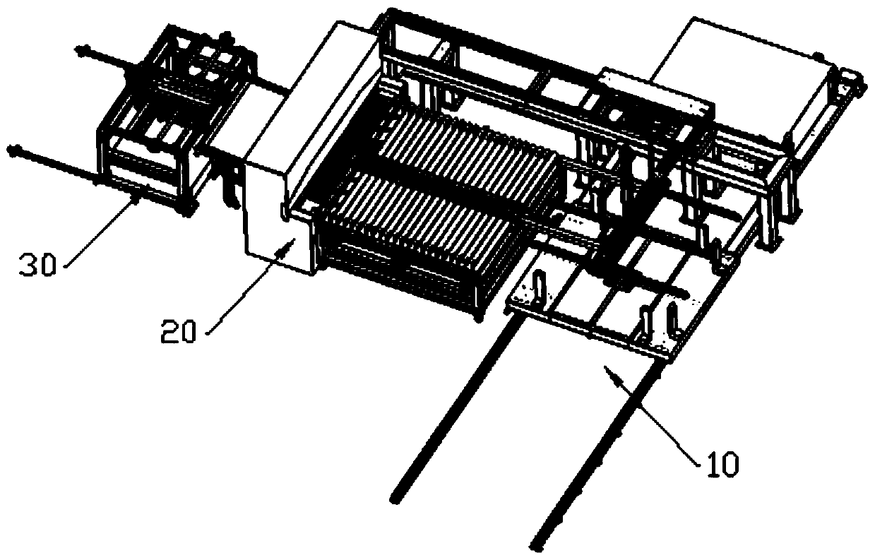 Automatic steel plate cutting production line