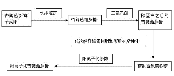 Cationized pleurotus eryngii polysaccharide nanoparticle genetic transmission system and preparation method thereof