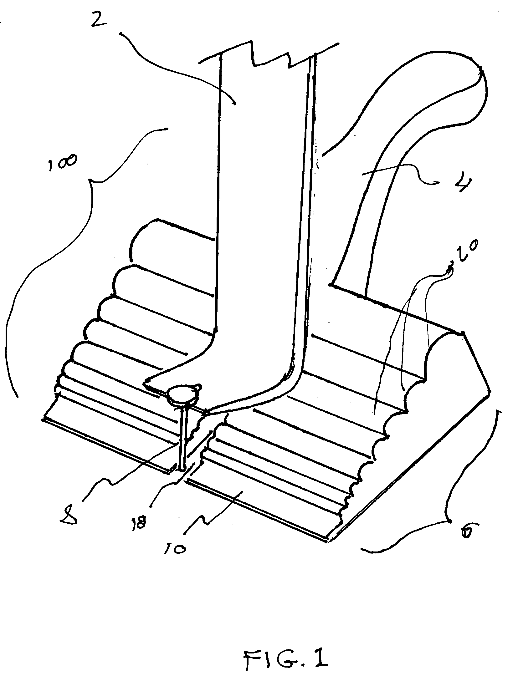 Displaced force backing wedge