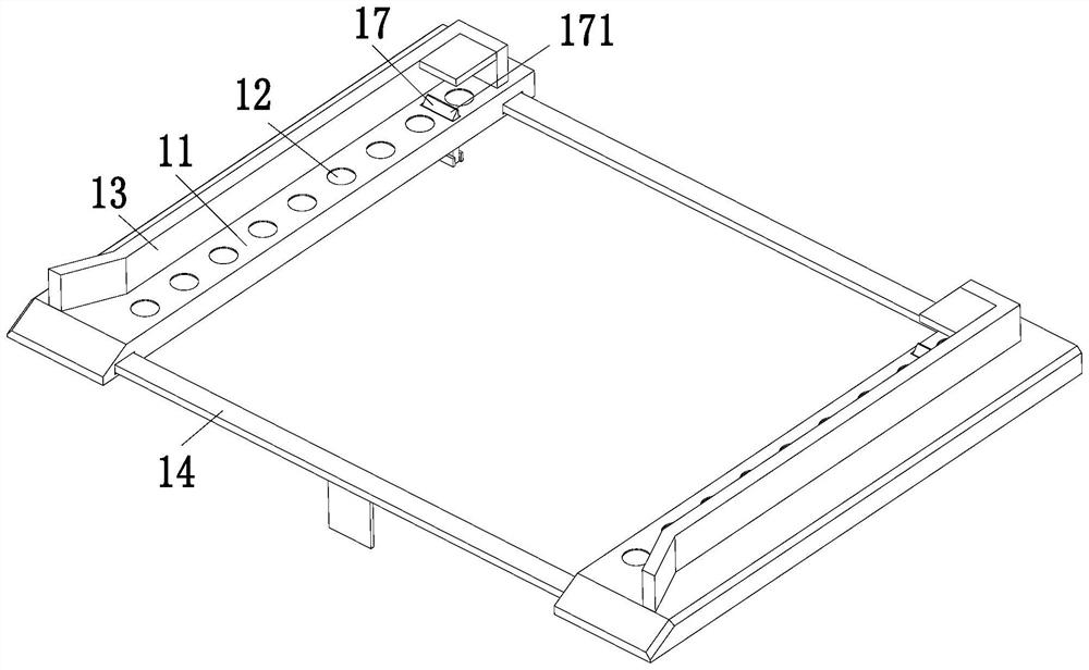 Stacking device for numerical control plate shearing