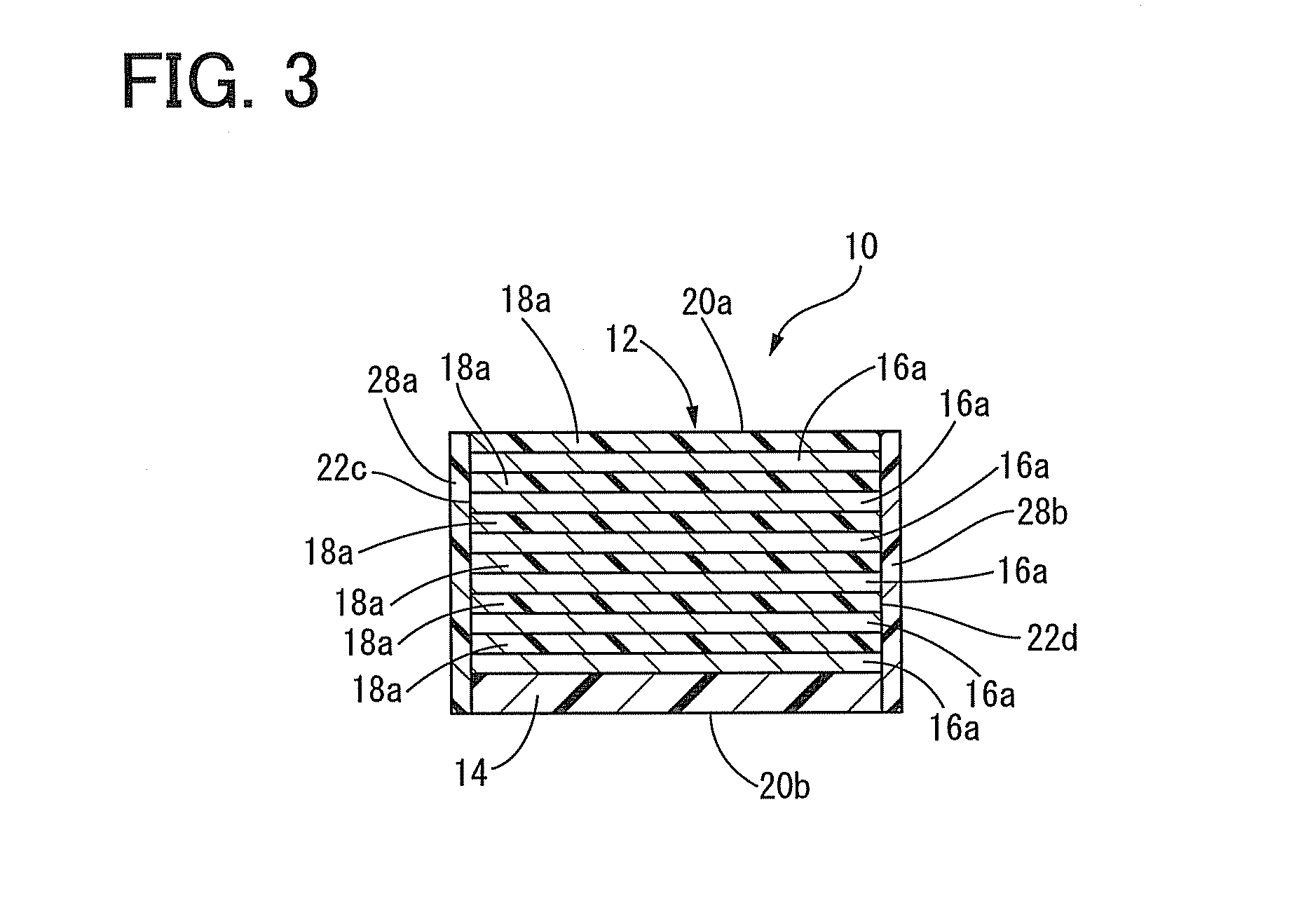 Stacked film capacitor and method of producing the same