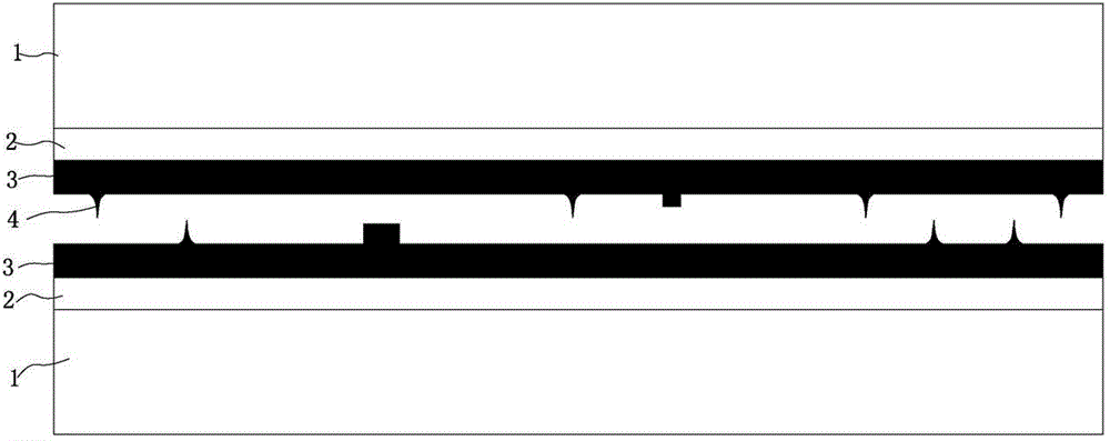 Novel liquid crystal display screen of black matrix structure and preparation method thereof