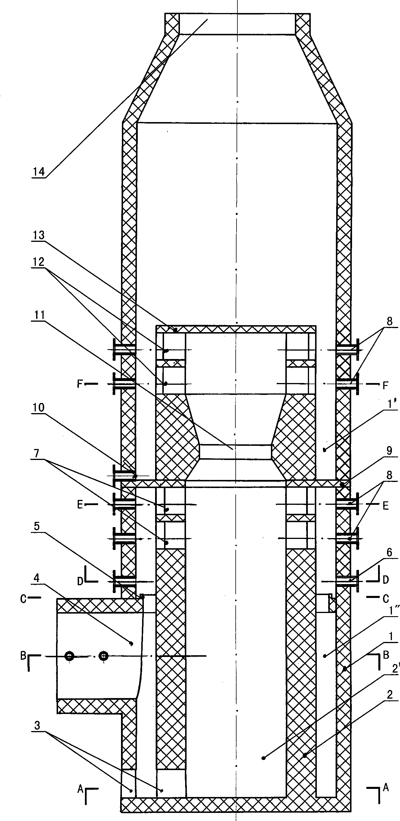 Welt-process three-turn smoke-prevention, dust-control gas-purification device