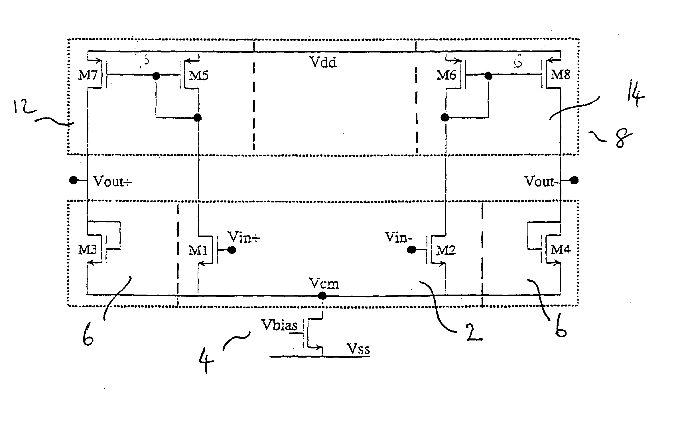 Differential amplifier with gain substantially independent of temperature