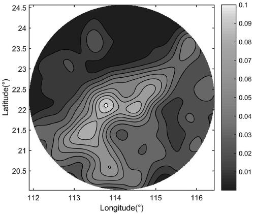 Method for calculating extreme value wind speed in ultra-long recurrence period