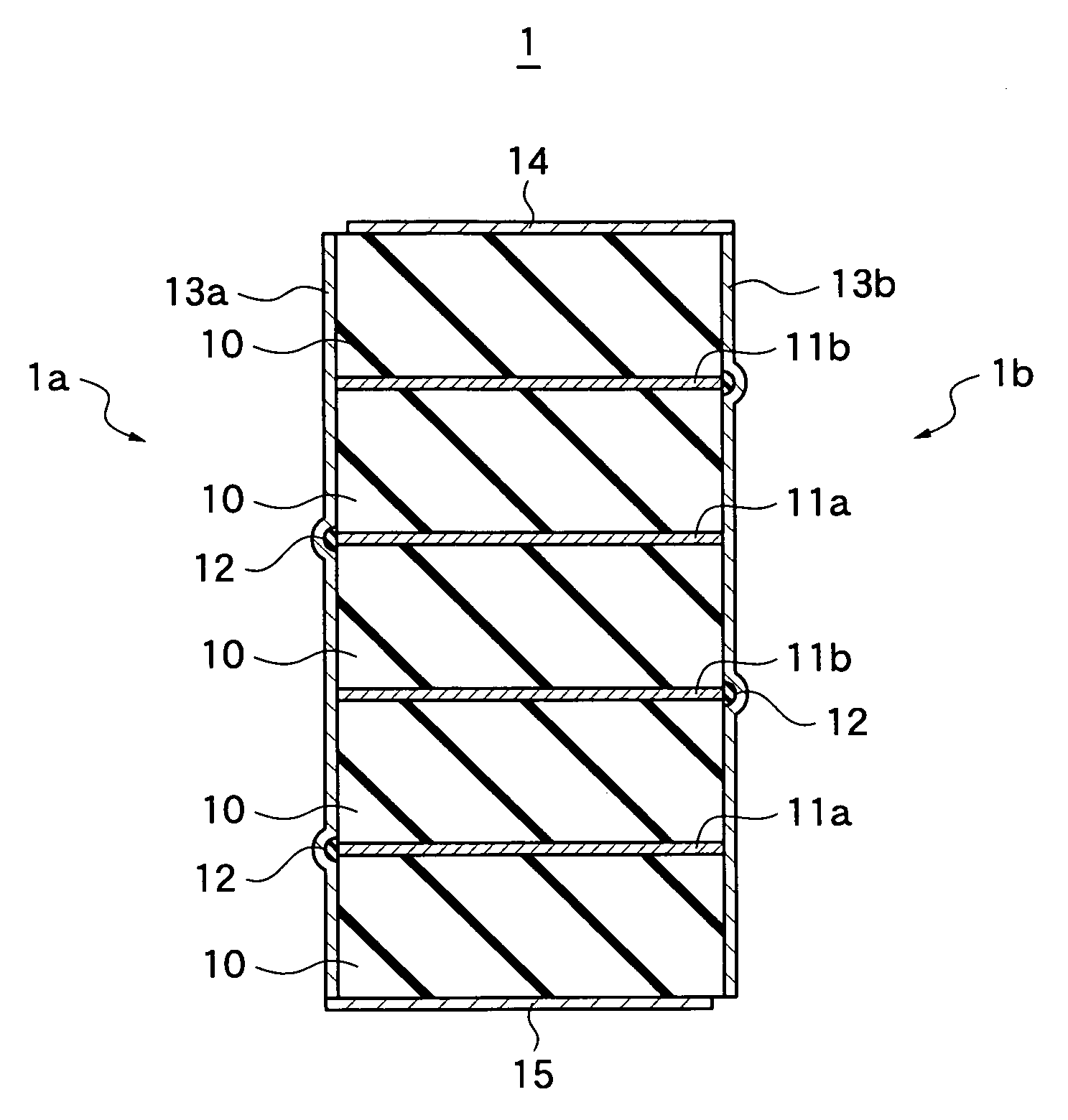 Multilayered structure, multilayered structure array and method of manufacturing the same