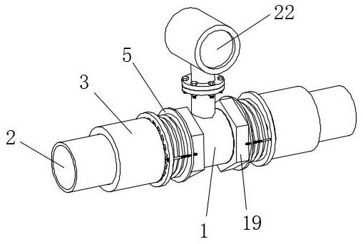 Butt joint structure and flowmeter equipped with same