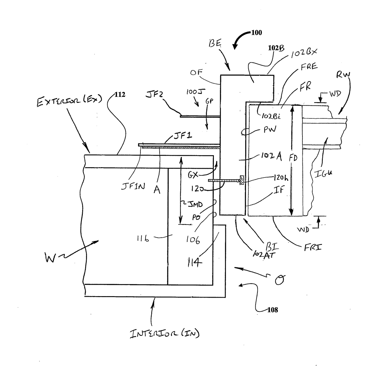 Window jamb extender for new or replacement window