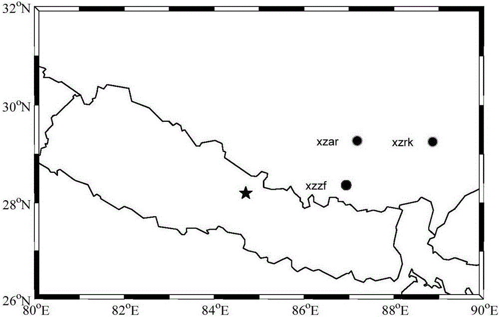 Three observation station data feature point-based ionospheric disturbance propagation measurement method and system