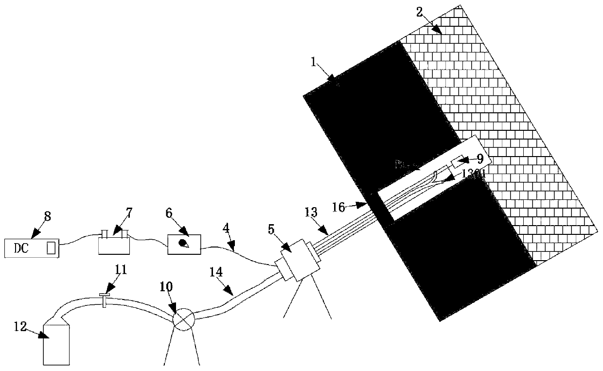 Electric knocking cracking and microwave collaborated heat driving gas extraction system and method