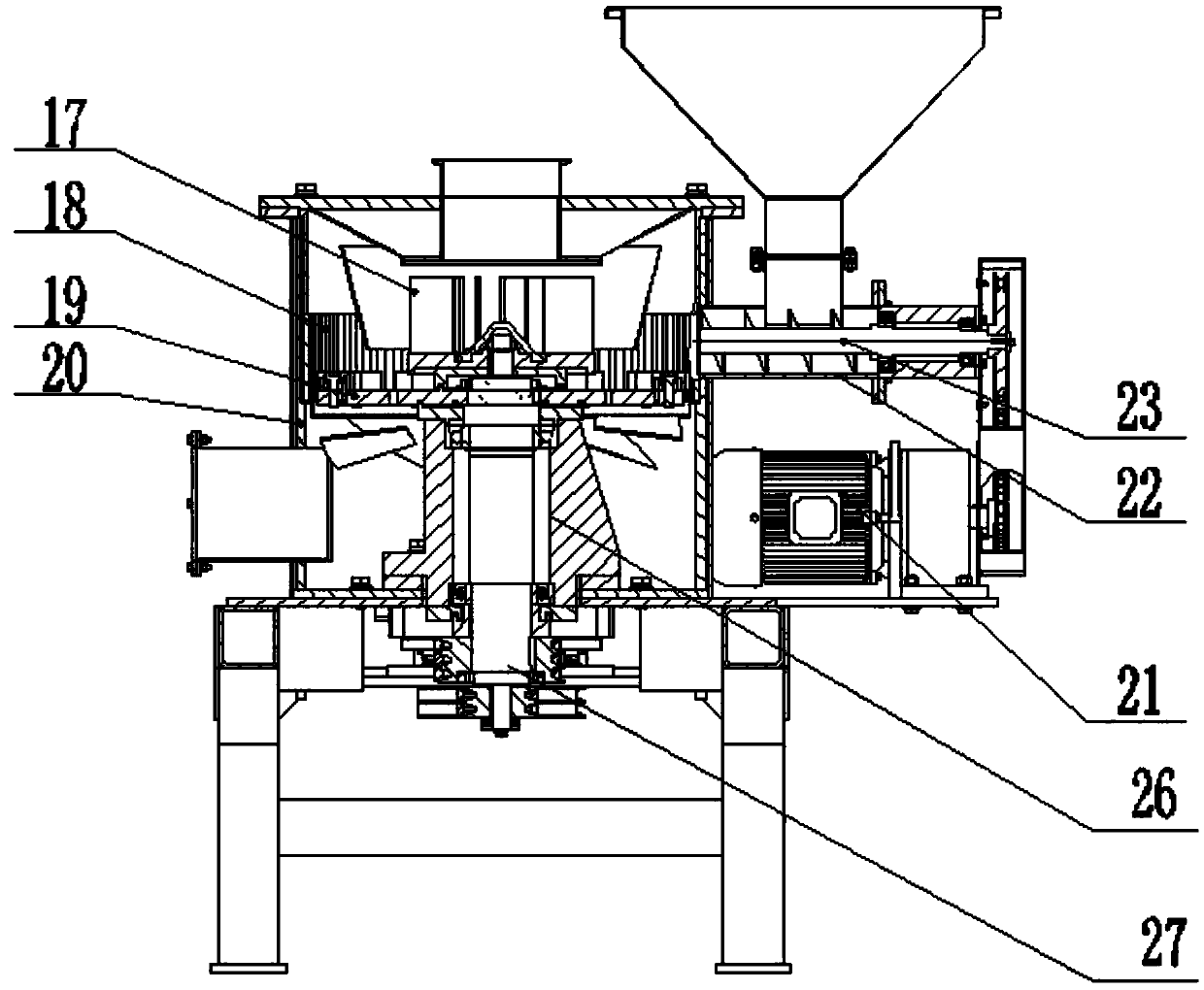 Direct feeding dried mushroom low-temperature ultrafine crusher and operation method