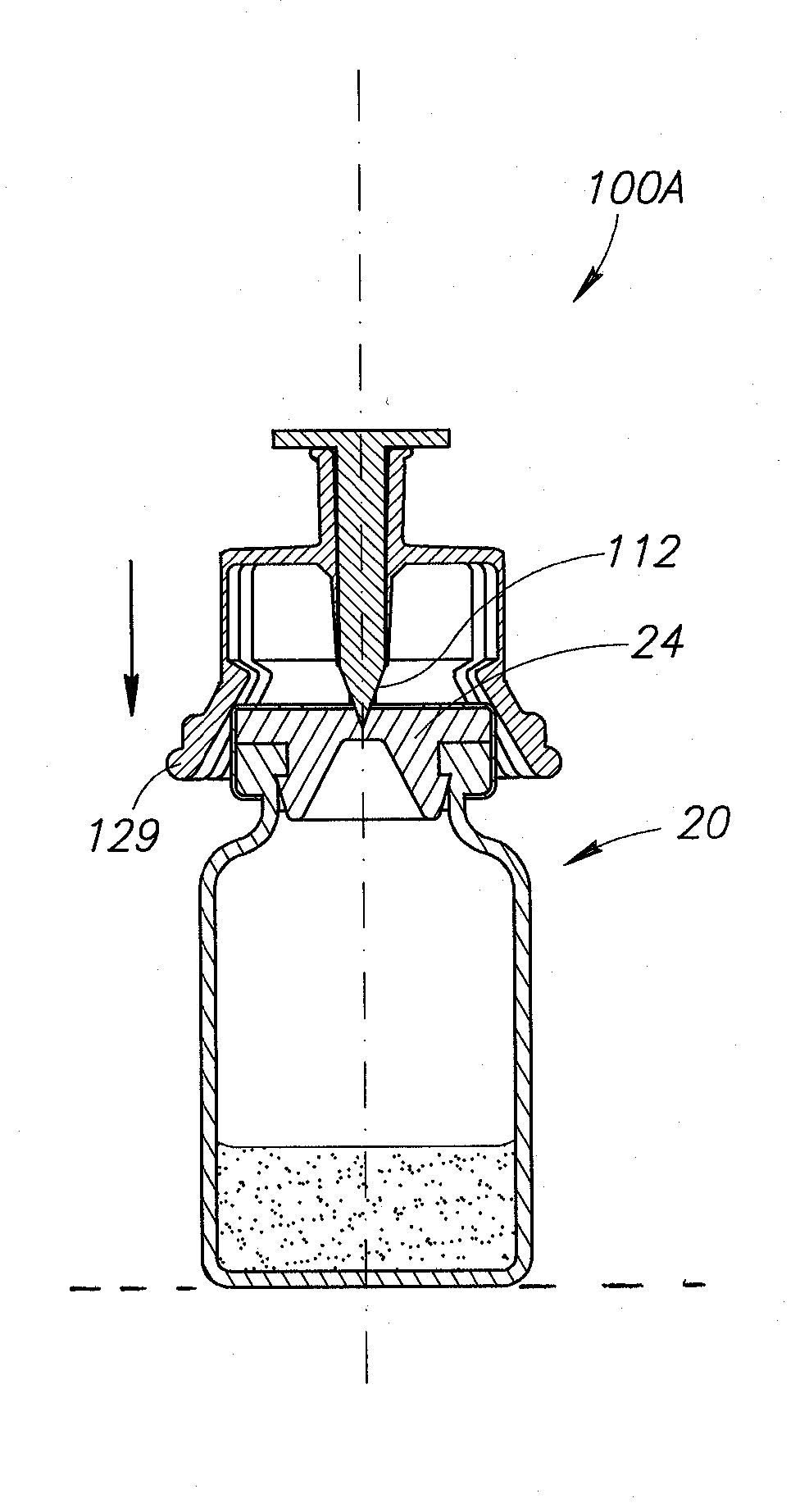 Liquid drug transfer assembly