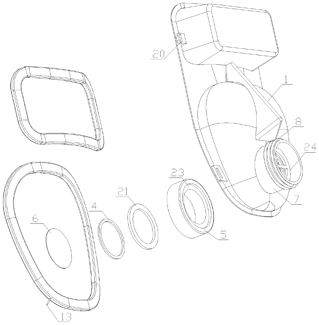 Mouth-nose-eye mask