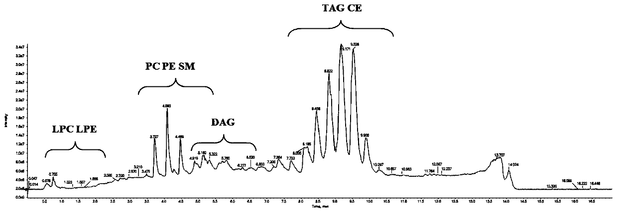 Analysis method for extracting lipids in freeze-dried food based on ultrasonic single solvent