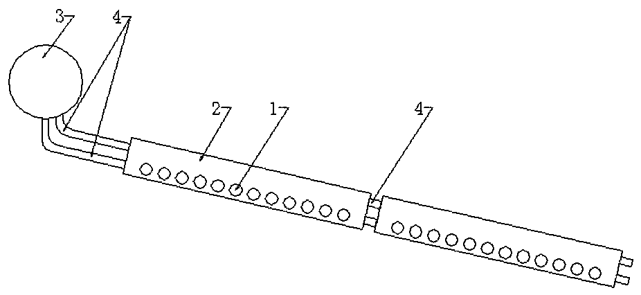 Intermediate box for solar water heating and heating engineering