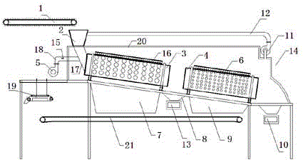 Vertical sorting device for municipal solid waste