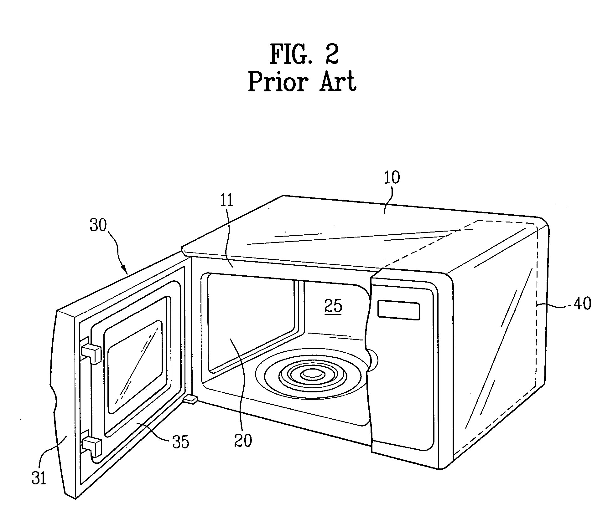 Door assembly of microwave oven