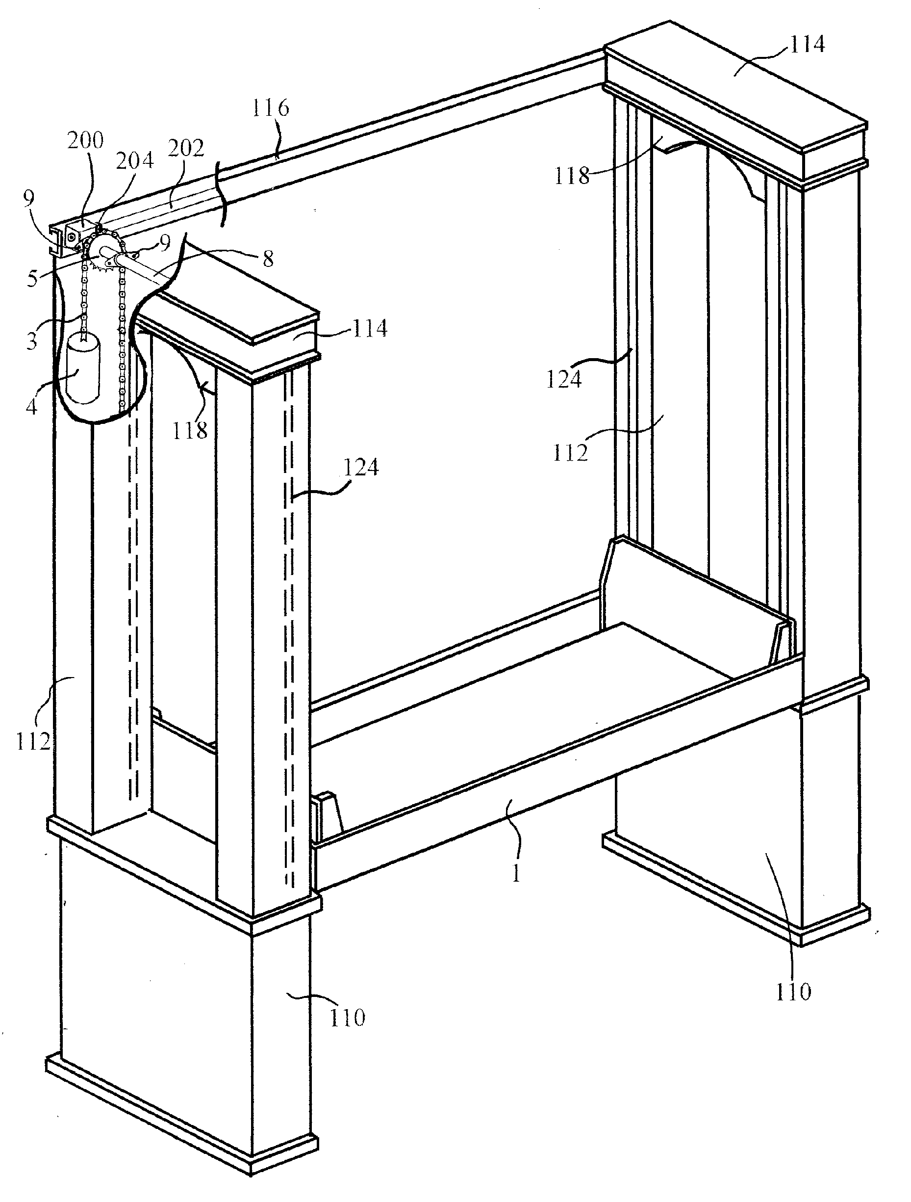 System and Method For Raising and Lowering a Bed