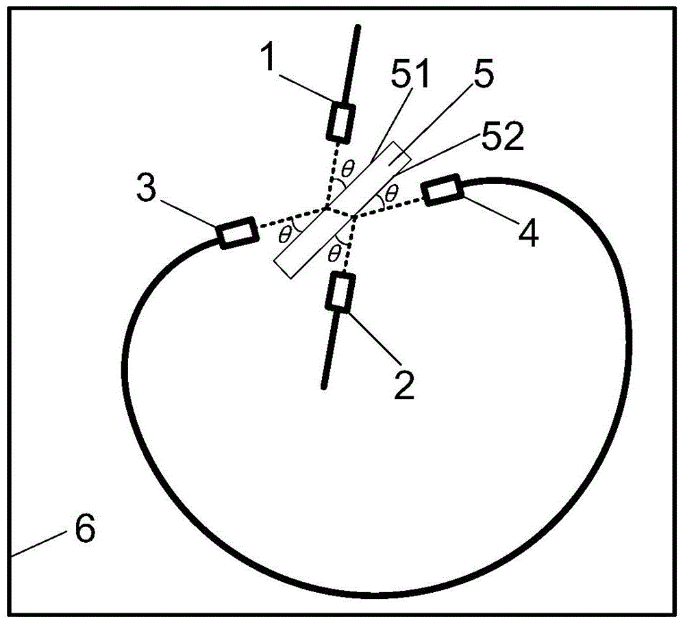 Single beam splitter transmission-type pohotonic crystal fiber resonant cavity