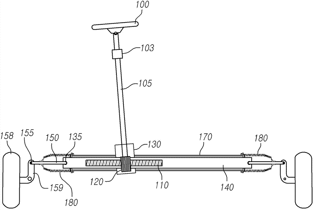 Rack-pinion type steering apparatus