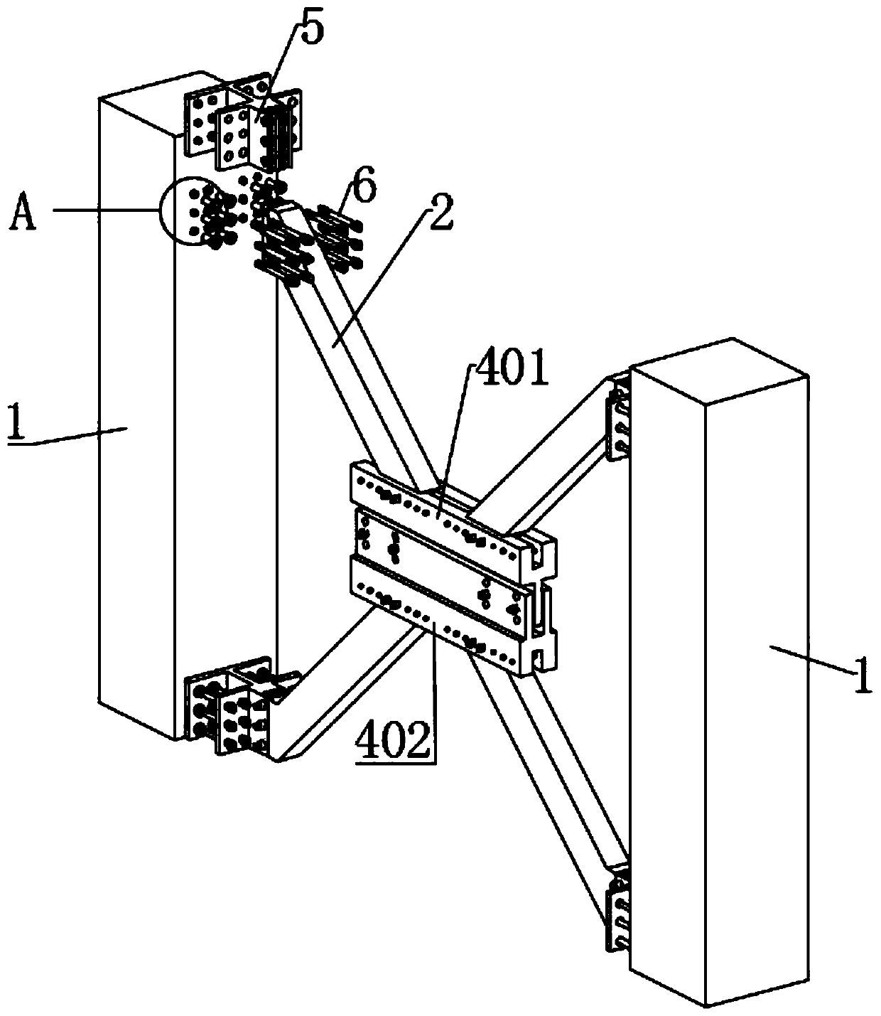 Reinforced concrete cast-in-place frame structure of a building