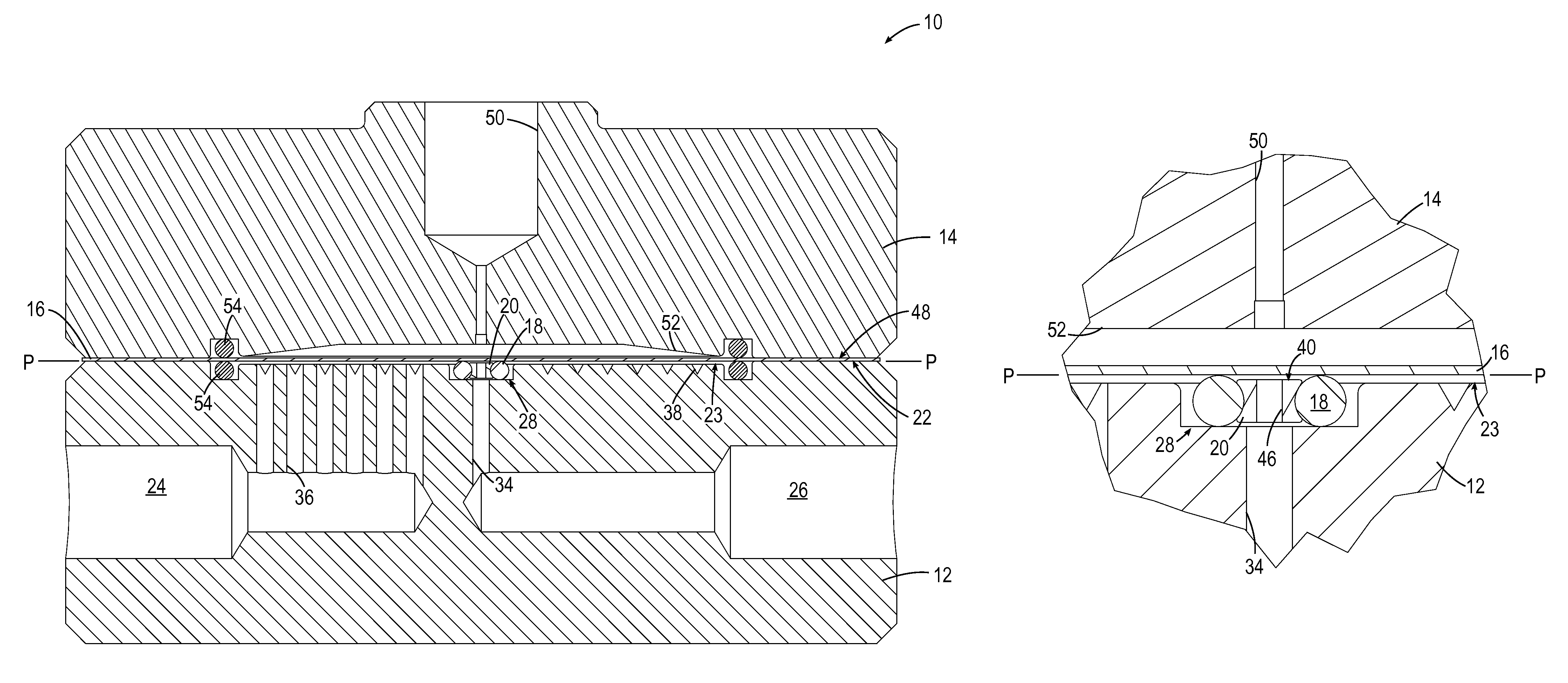 Back pressure regulator with floating seal support