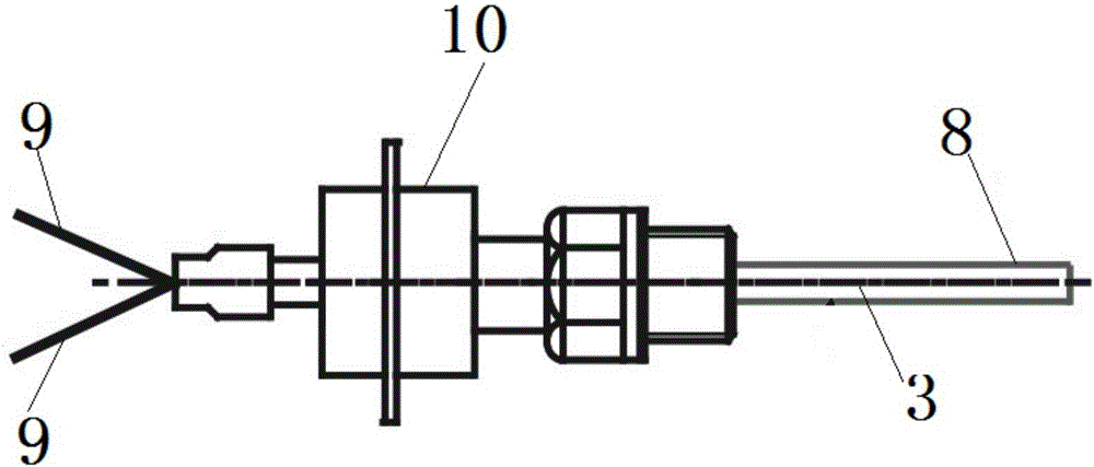 Temperature measurement system based on YAG: Dy fluorescence lifetime measurement as well as test method and application thereof