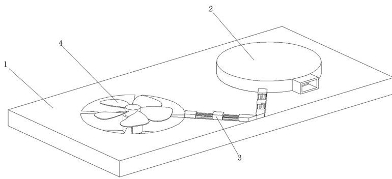 Wire fixing device of double centrifugal fans