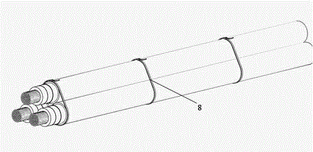 Aluminium alloy armored parallel assignment intelligent composite power cable and manufacture method thereof