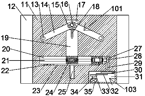 Pressure device for correction of dental bracket grooves