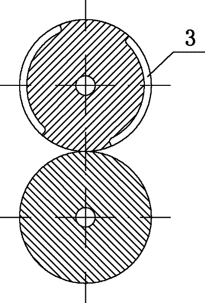 Exhaust paired roller of feeding package