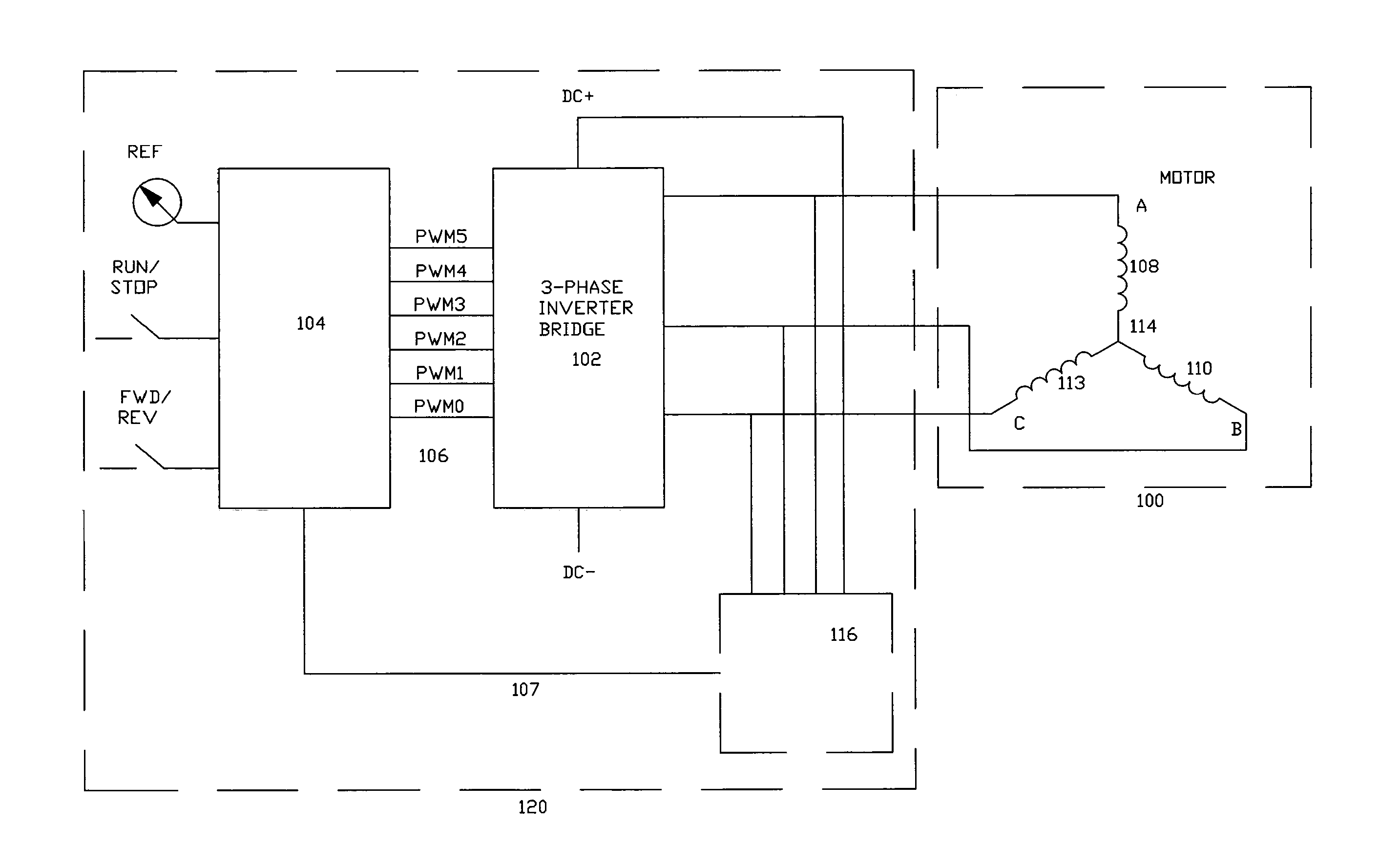 System and method for commutating a motor using back electromotive force signals