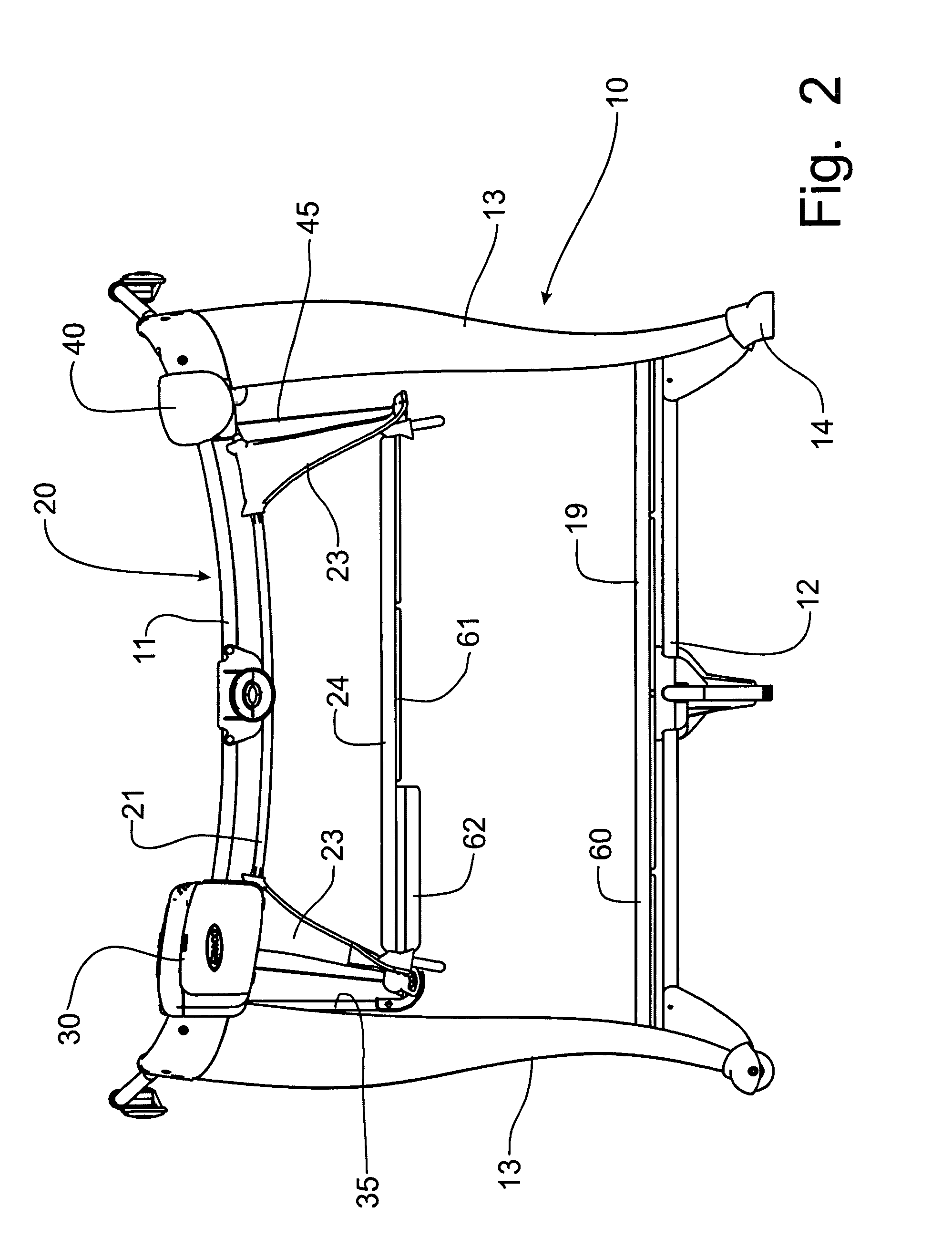 Play yard with motorized swinging bassinet